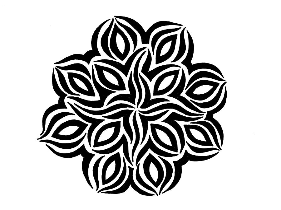 900x675 Round Rose Drawing By Beth Akerman