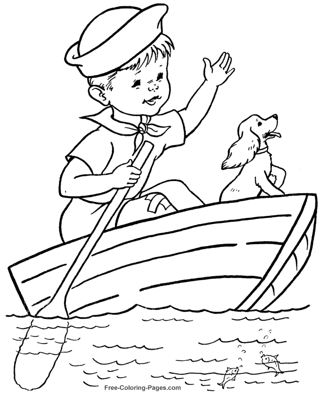 670x820 Boat Coloring Pages