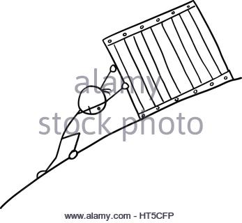 347x320 Illustration Of Cute Cartoon Doodle Of Wooden Row Boat. Eps8 Stock