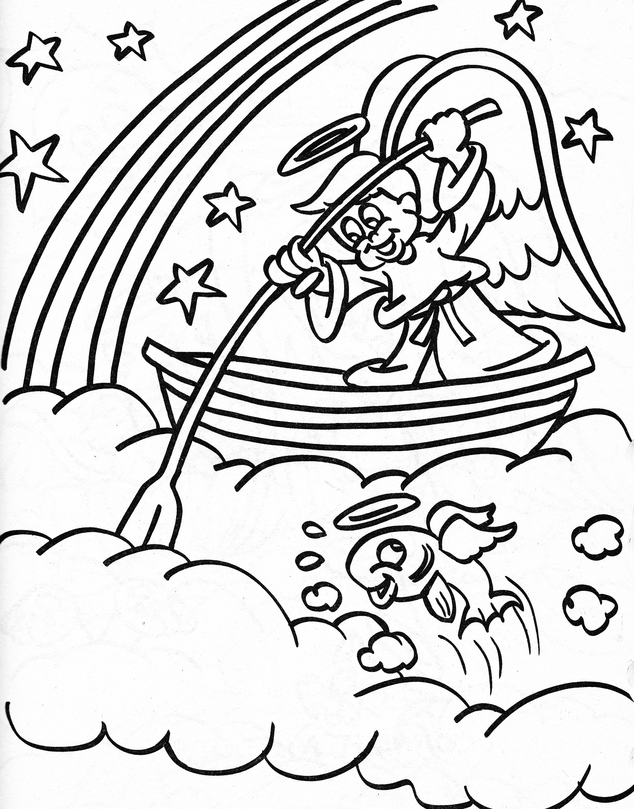 2110x2692 Angel Coloring Page