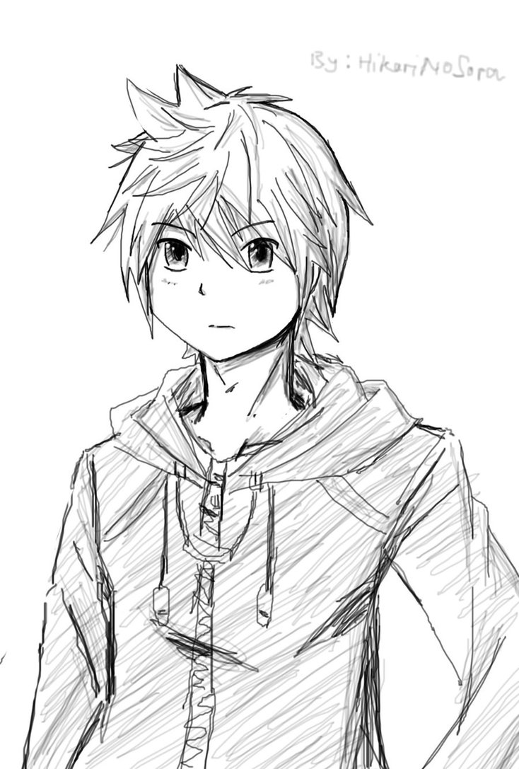 734x1087 Roxas Skecth By Hikarinosora