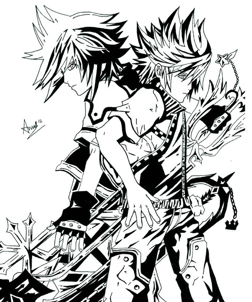 817x979 Sora And Roxas By Boshhido