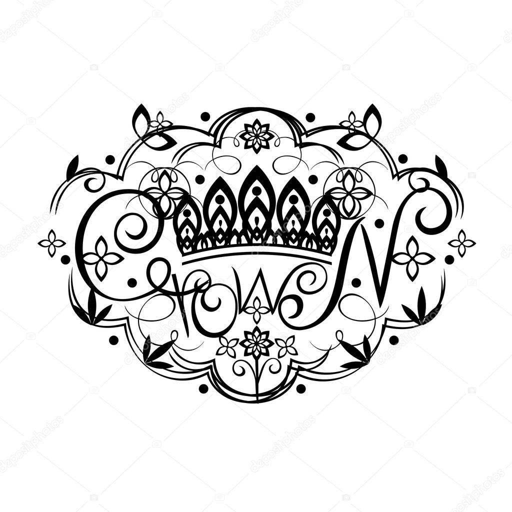 1024x1024 Logo Royal Crown With Lettering Stock Vector Valentinash