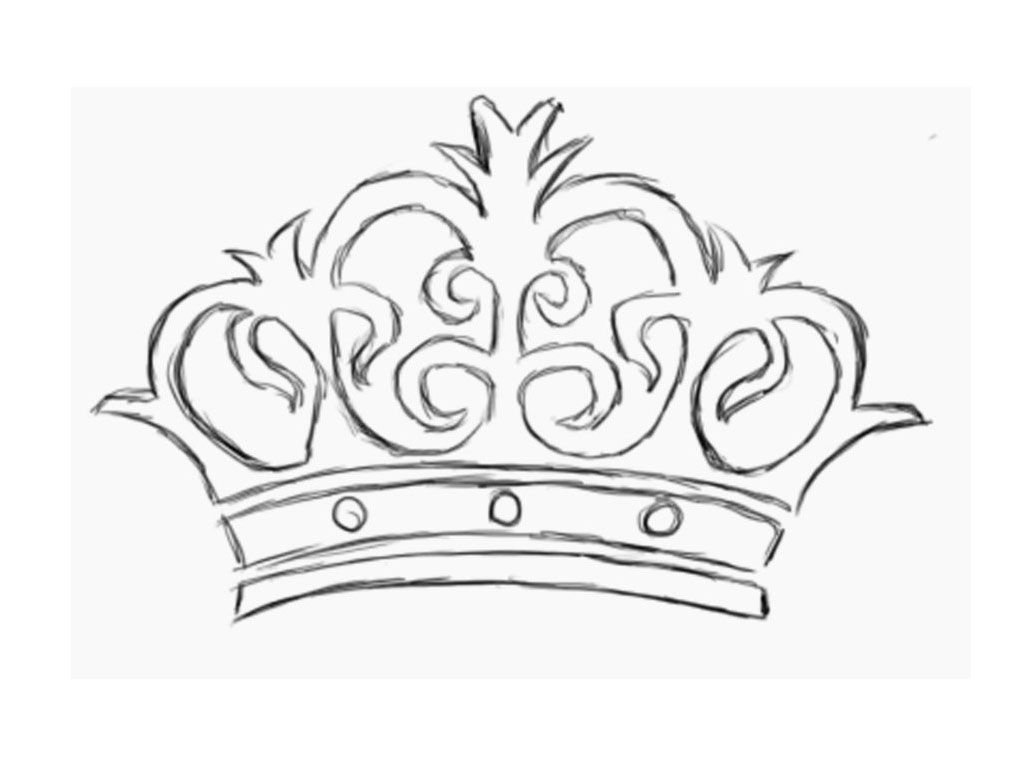 1024x768 Royal Crown Drawing Easy