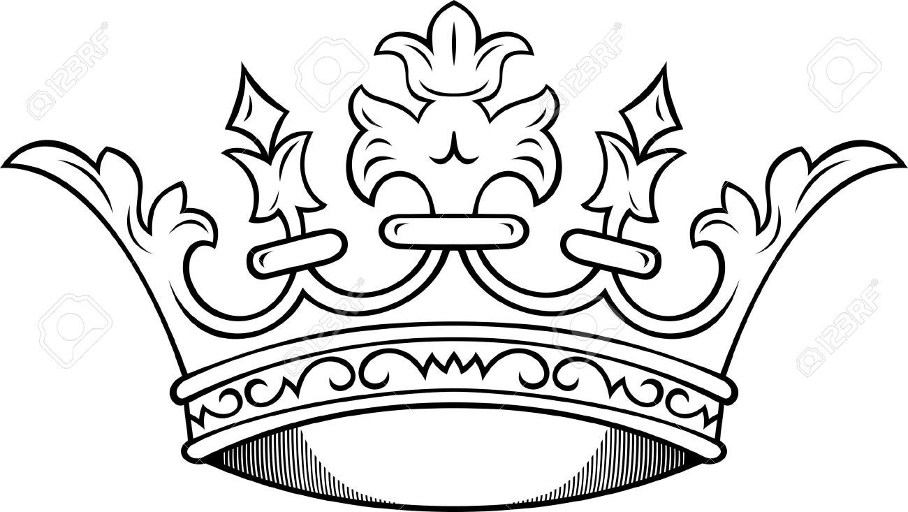 1300x733 Simple King Crown Drawing