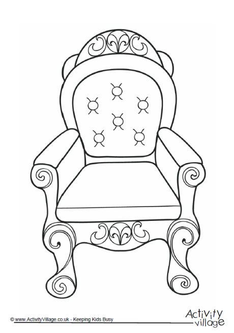 460x653 Throne Colouring Page 2 Queens Birthday