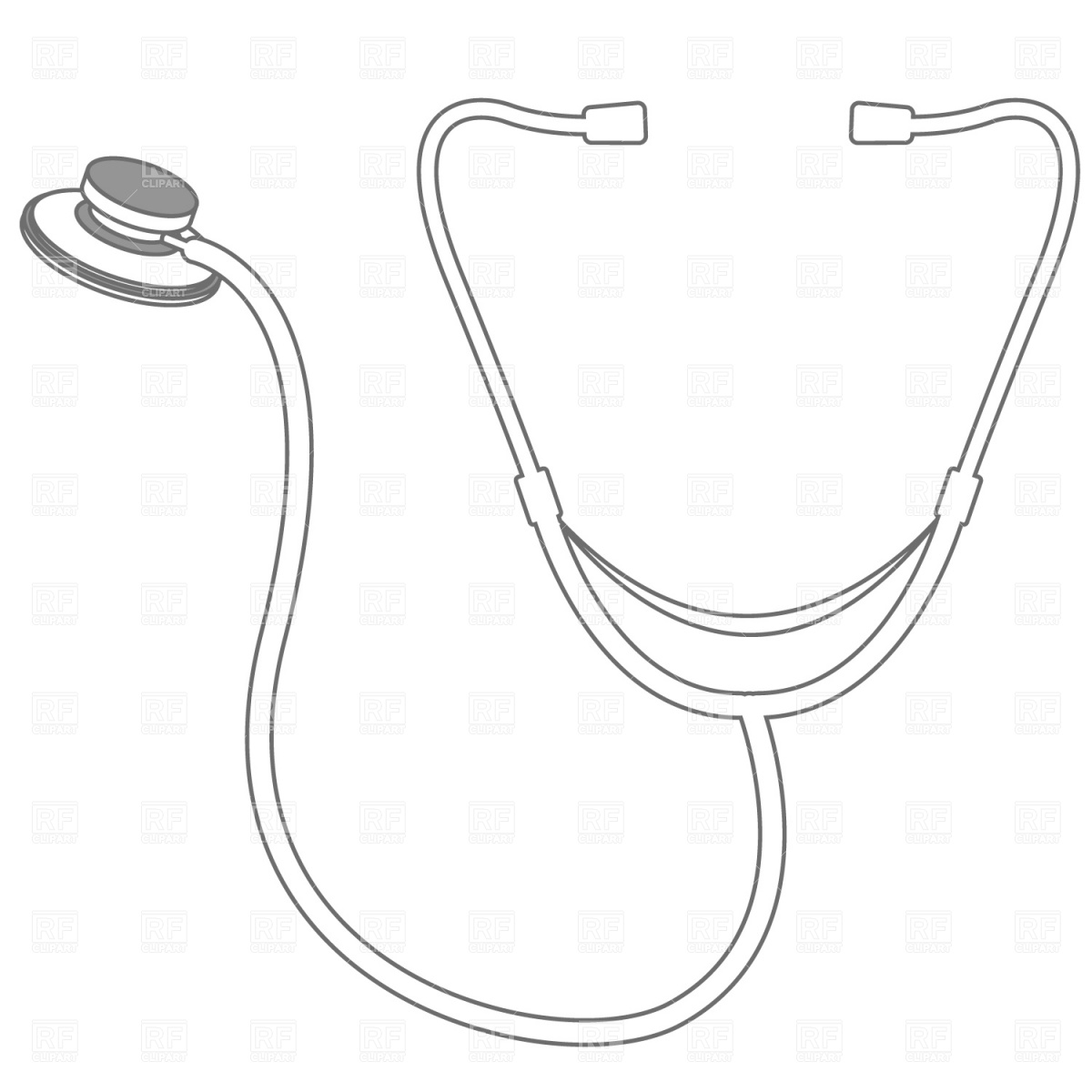 1200x1200 Stethoscope Drawing Royalty Free Vector Clip Art Image