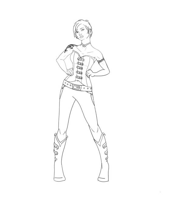 570x668 Rpgdampdfantasy Character Line Drawing