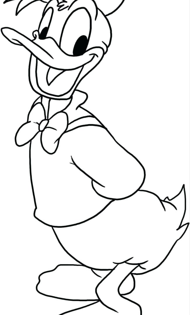 650x1080 Duck Coloring Page Murs