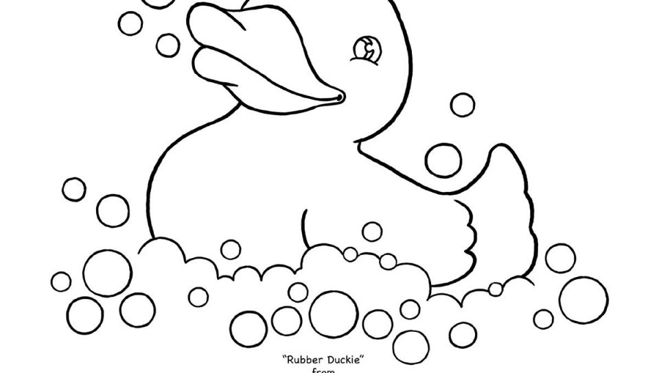 960x544 Magnificent Rubber Duck Baby Coloring Page Printable Pages