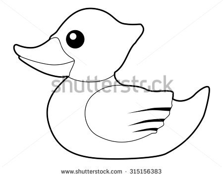 450x358 Rubber Duck Outline Group