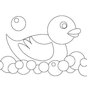 300x300 Kid Toys Rubber Ducky Coloring Page Coloring Sky