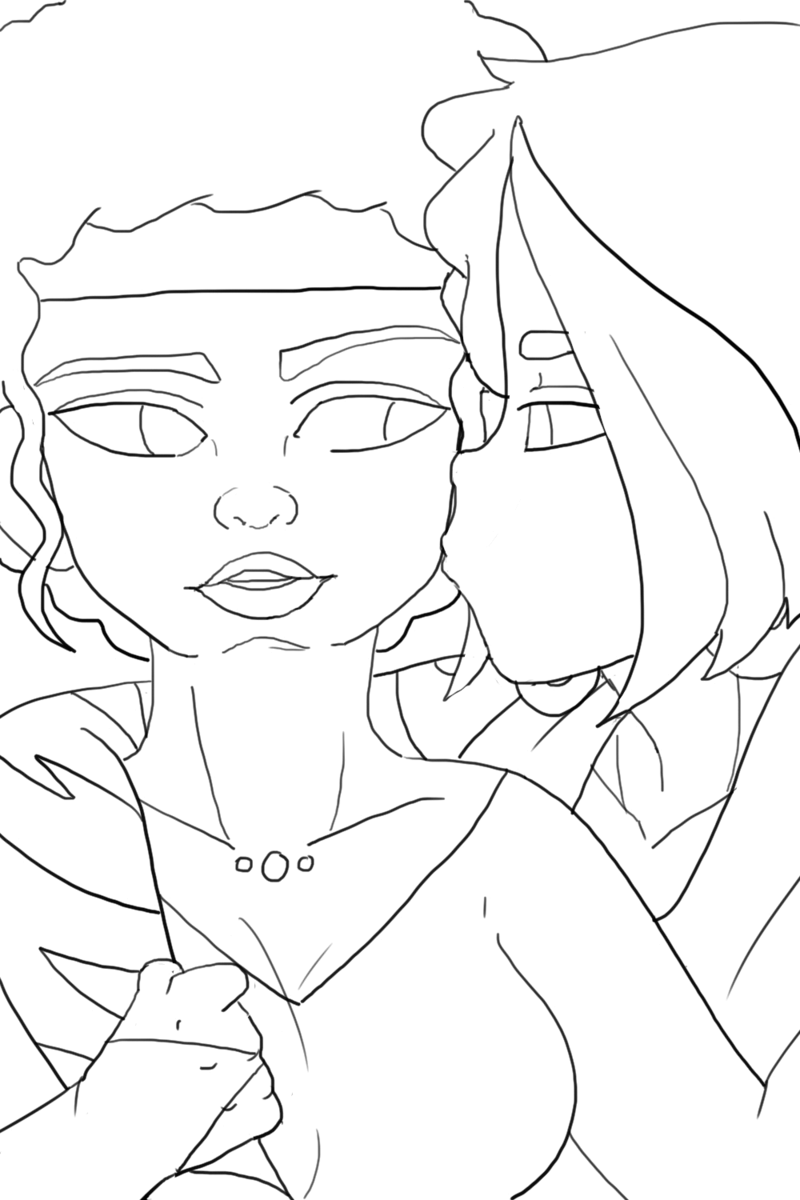 800x1200 Rosa And Ruby Drawing Process!!! By The Ravulture