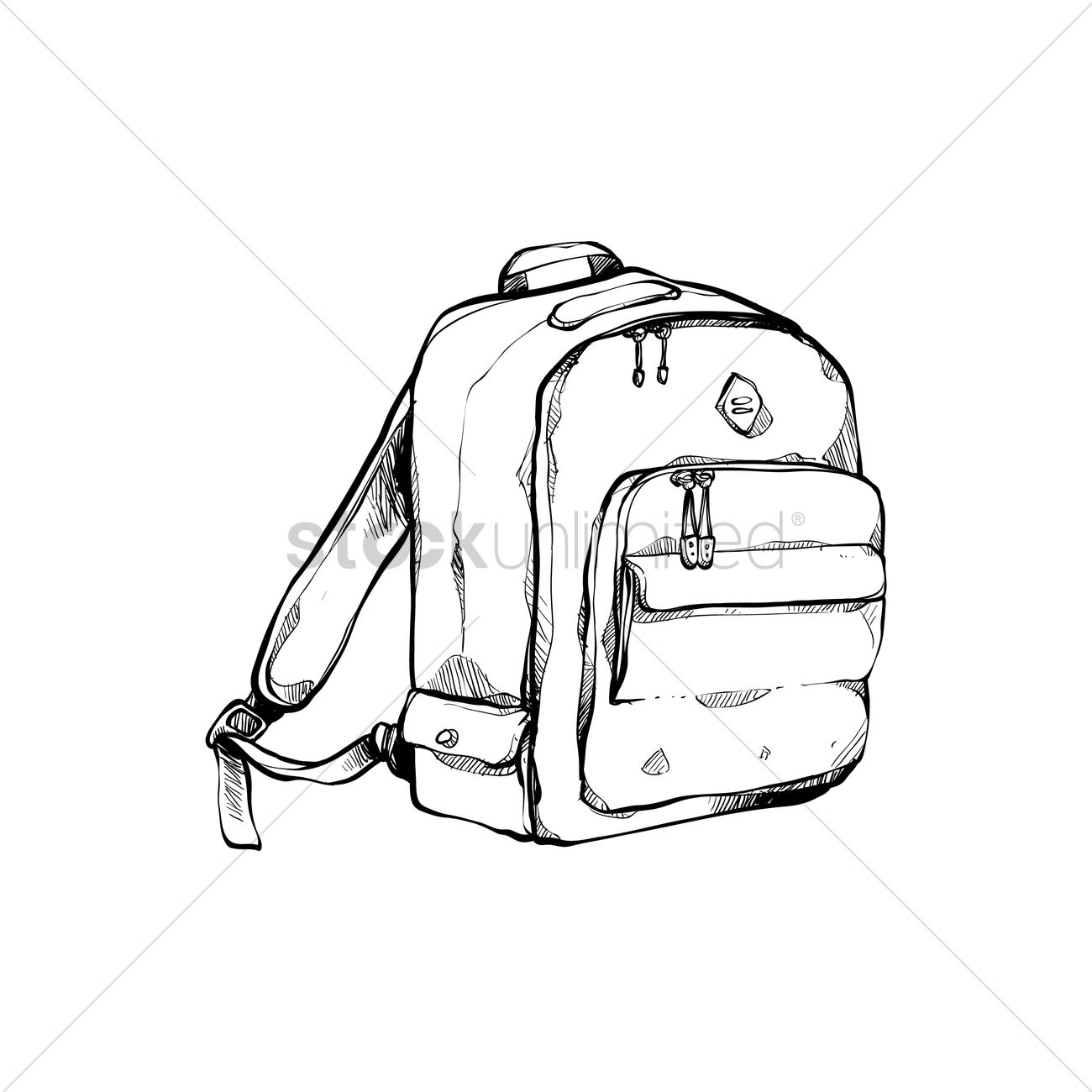 1300x1300 Student Backpack Vector Image
