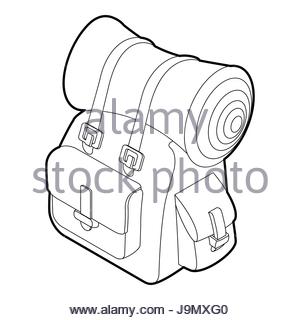 300x320 Backpack For Travel Icon, Outline Style Stock Vector Art