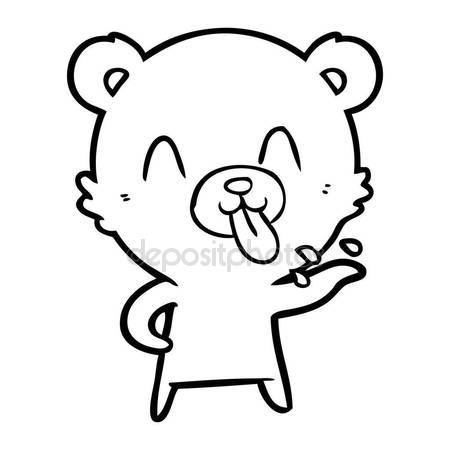 450x450 Vector Illustration Rude Cartoon Bear Stock Vector
