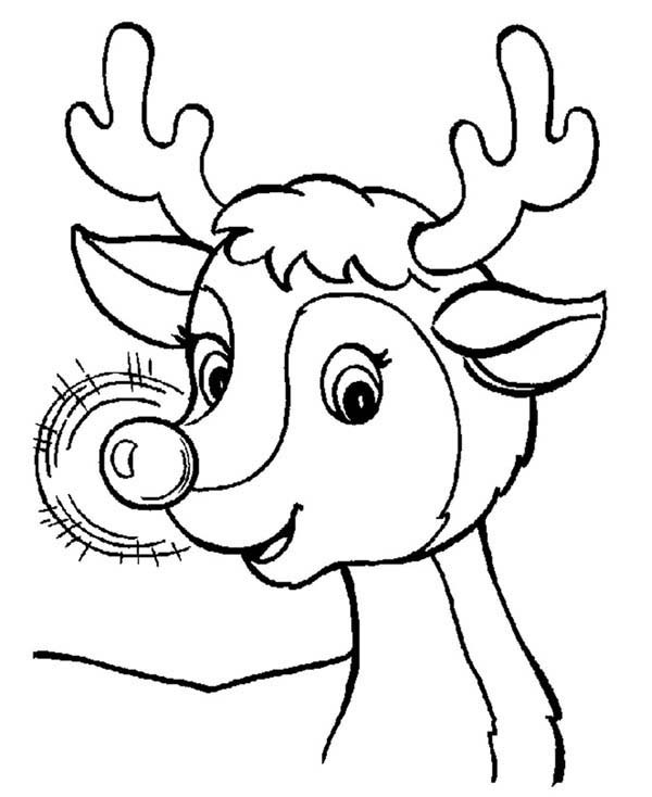 600x734 Rudolph Coloring Sheet