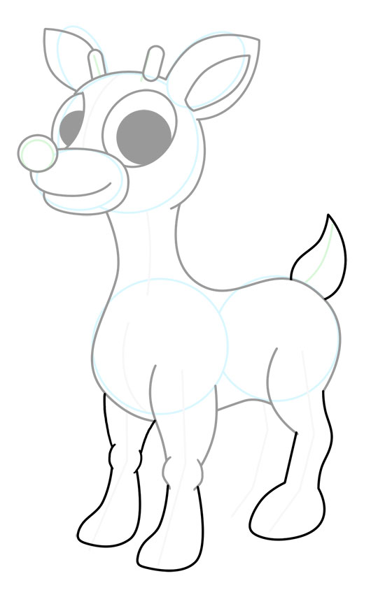 540x854 Rudolph The Red Nosed Reindeer Drawing Lesson