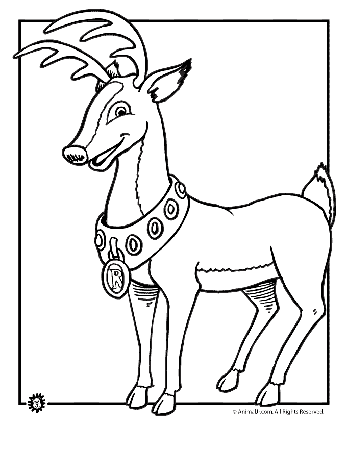 680x880 Rudolph The Red Nosed Reindeer Coloring Page Animal Jr.
