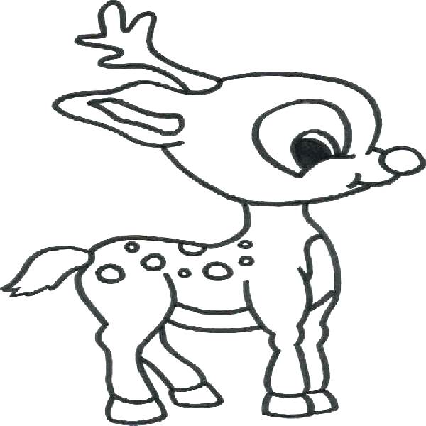 600x600 Coloring Pages Of Rudolph The Red Nosed Reindeer Reindeer Color