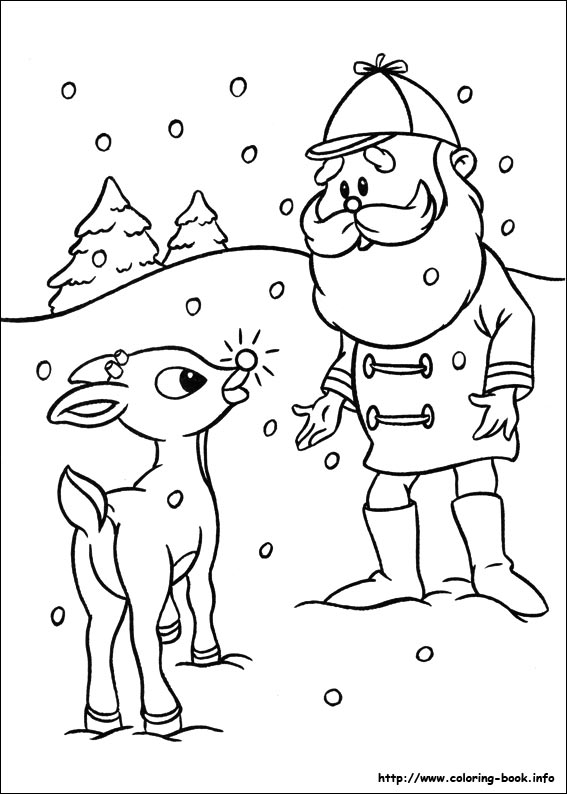 567x794 Rudolph The Red Nosed Reindeer Coloring Pages