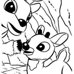 300x300 Drawing Rudolph The Red Nosed Reindeer Coloring Page Color Luna