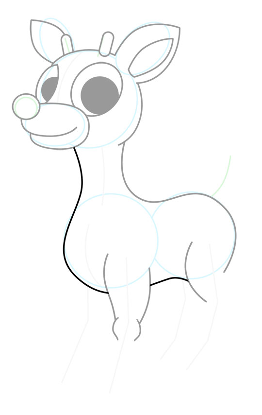 540x854 Rudolph The Red Nosed Reindeer Drawing Lesson