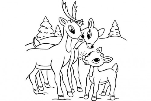 500x333 Coloring Pages Endearing Rudolph The Red Nosed Reindeer Coloring