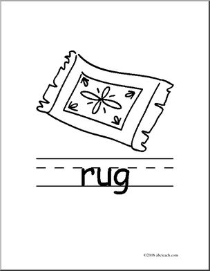 304x392 Clip Art Basic Words Rug Bw (Poster) I Abcteach
