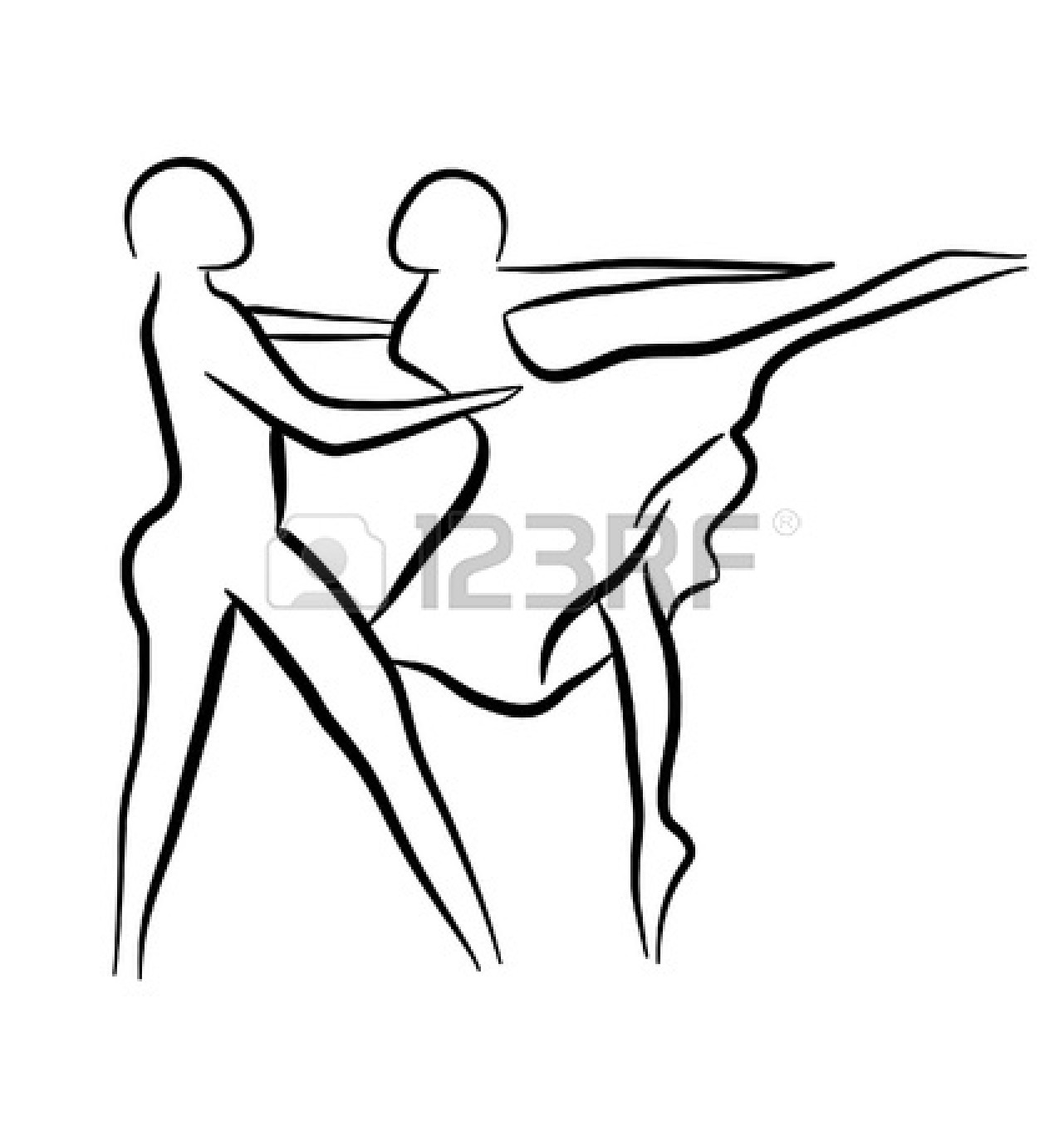 1281x1350 Couple Dancing Sketch Concept Stock Vector