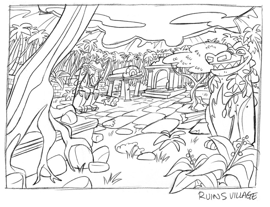 900x688 Jungle Ruins Rough Layout By Tombancroft