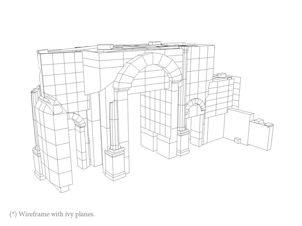 1024x768 3d Model Ancient Jungle Ruins Gate Cgtrader