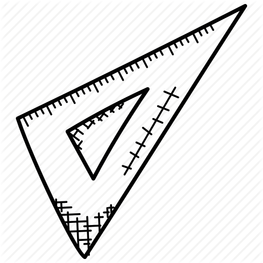 512x512 Geometric Tool, Measuring Scale, Set Square, Technical Drawing