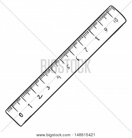 450x470 Vector Single Sketch Ruler Vector Amp Photo Bigstock
