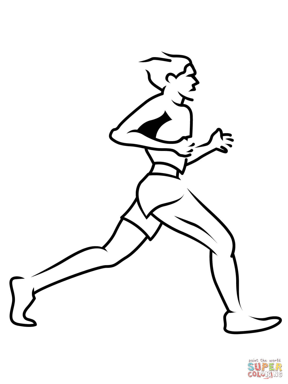 1200x1600 Short Runner Coloring Page Free Printable Coloring Pages