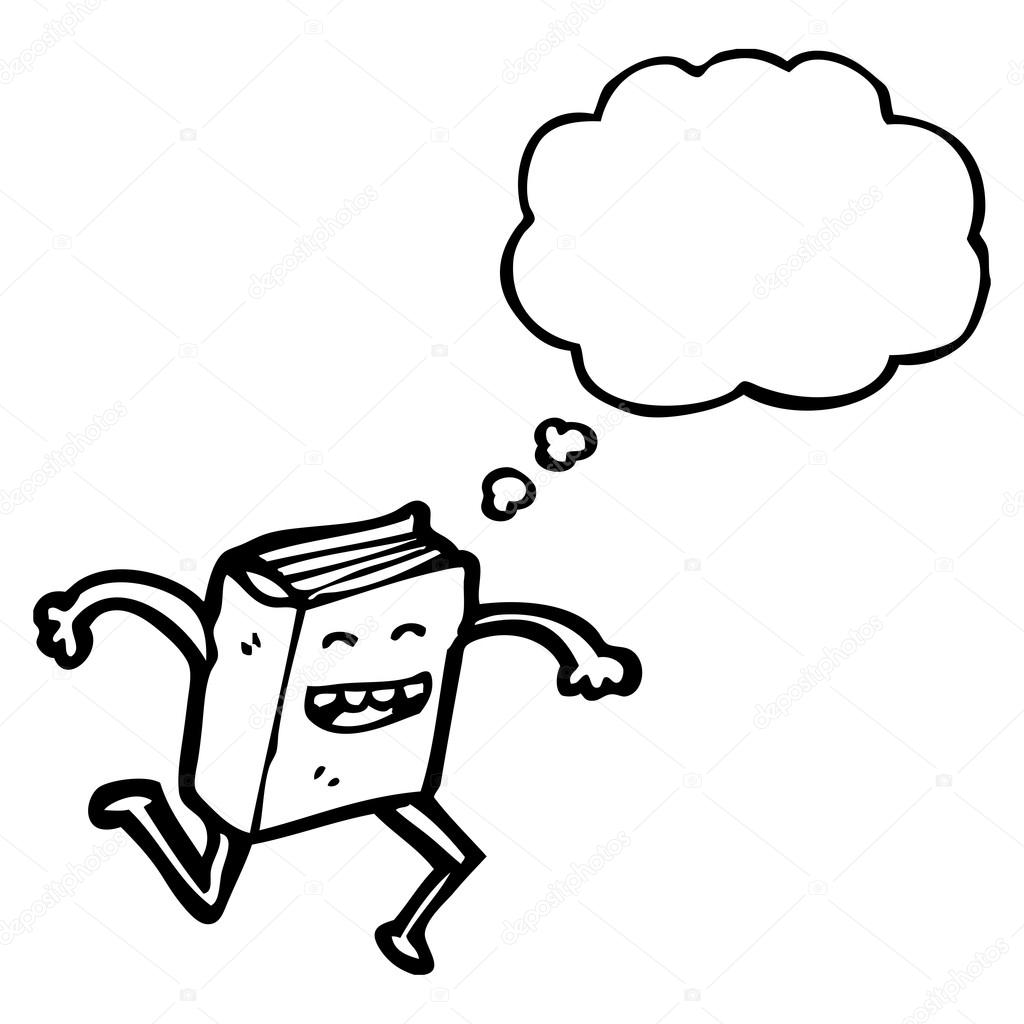 1024x1024 Happy Cartoon Book Running Away Stock Vector Lineartestpilot