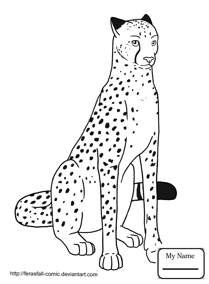714x969 Coloring Pages Running Cheetah Mammals
