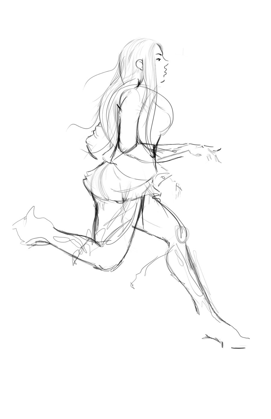 900x1390 Running Girl By Ciicru