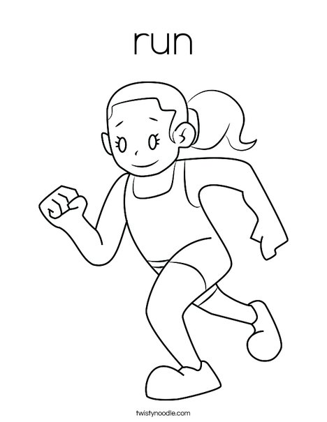 468x605 Run Coloring Page