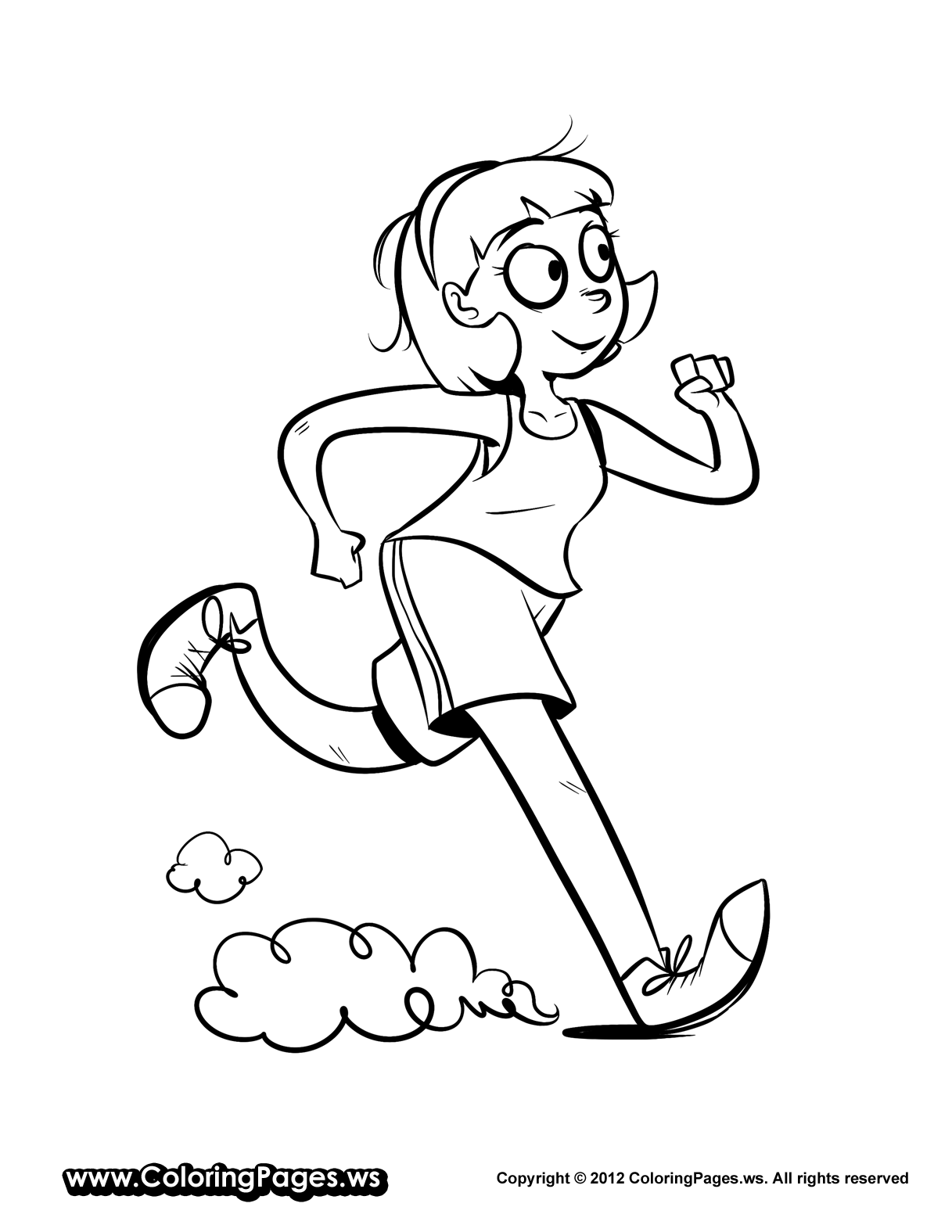 1217x1575 Running Coloring Pages Coloring Page For Kids