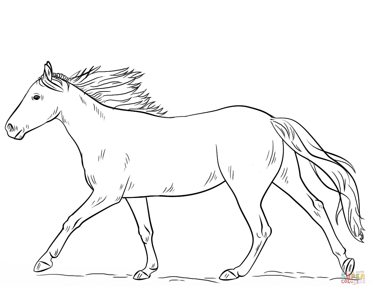 1186x929 Running Horse Coloring Page Free Printable Coloring Pages