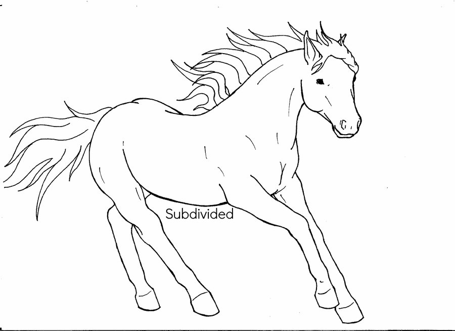 900x654 Running Horse Base By Subdivided