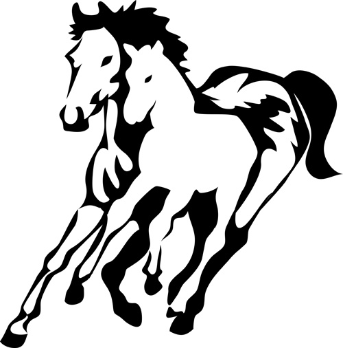 500x506 Running Horse Silhouette Clip Art Free Free Vector Download