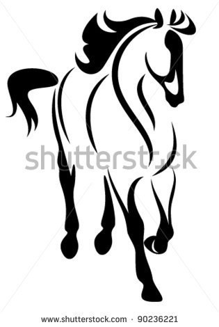 315x470 Running Horse Vector Illustration
