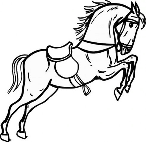 490x475 English Horse Clip Art