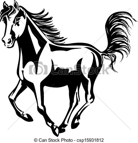 450x466 Running Horse Clipart