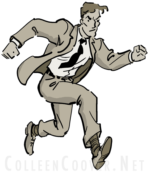 500x577 Tuesday Sketch Man Running Colleen Coover