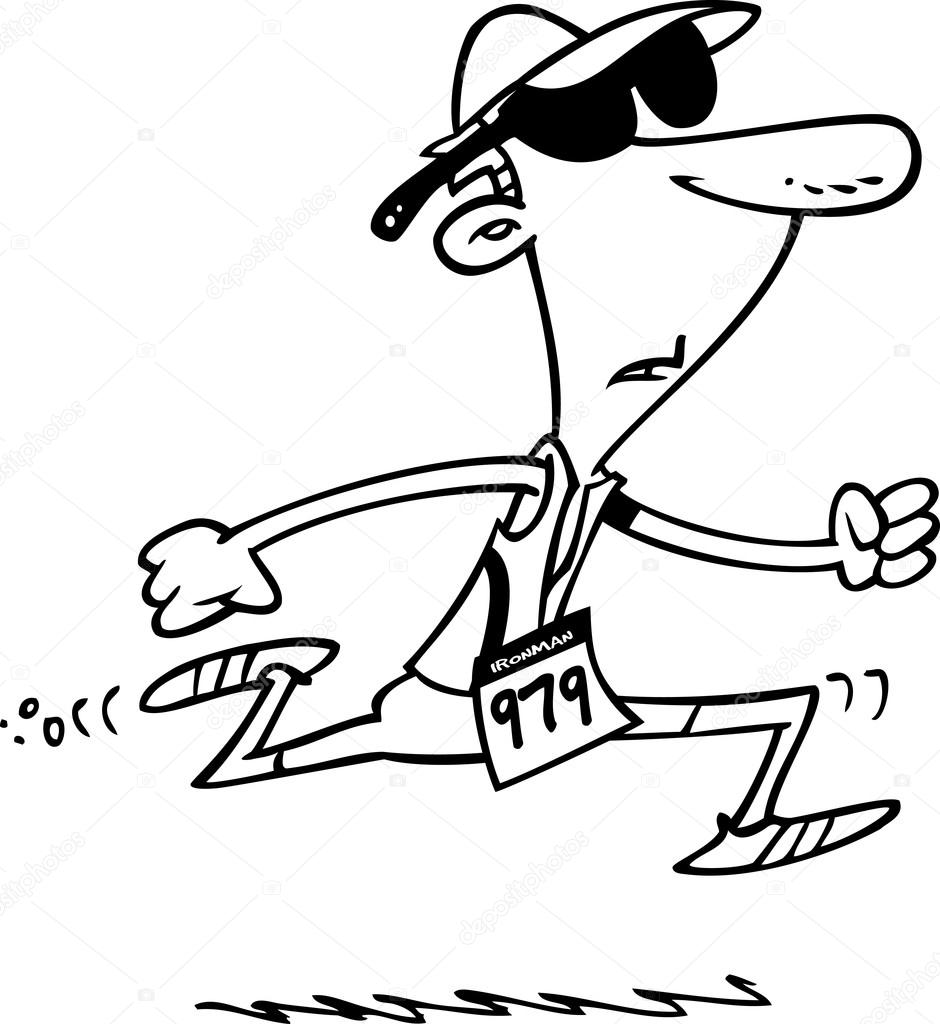 940x1024 Cartoon Man Running Stock Vector Ronleishman