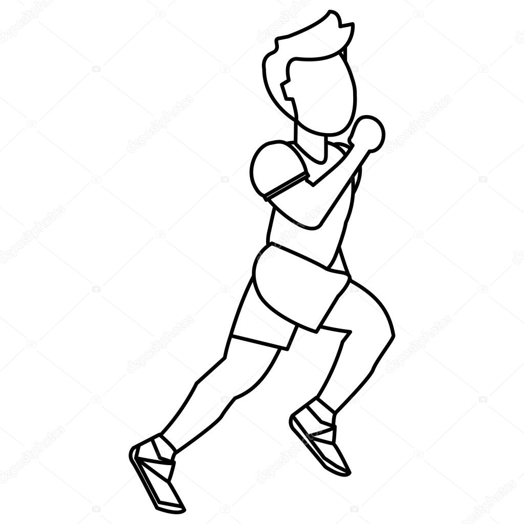 1024x1024 Person Running Outline Stock Vector Jemastock