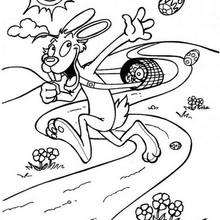 220x220 Running Rabbit Coloring Pages